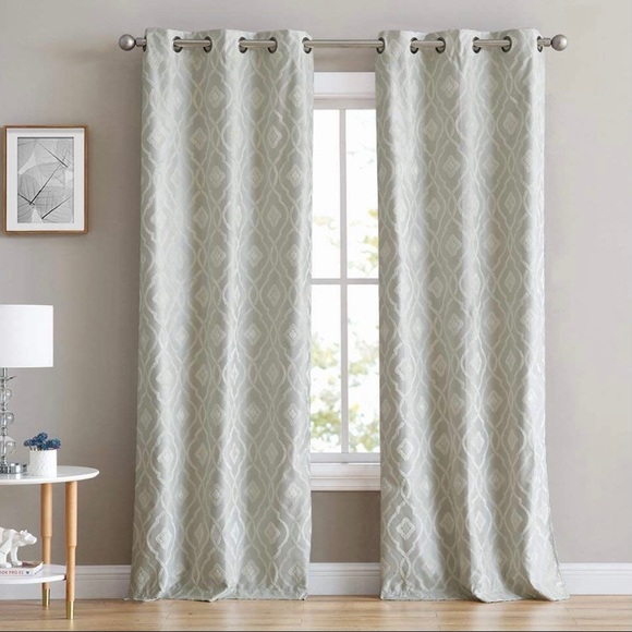 HCL.ME Other - NWT Ivory Trellis Blackout Window Curtain Panels